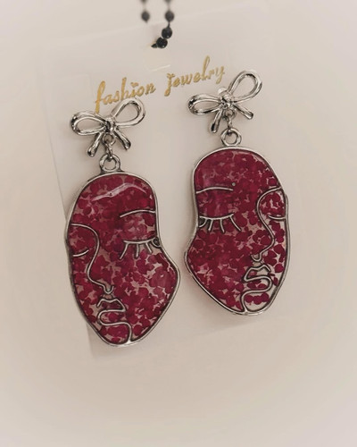 گوشواره صورتک گلدار