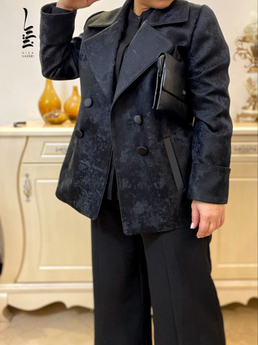 کت یقه بلیزر ژاکارد