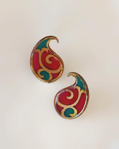 گوشواره صبایا سبز و قرمز