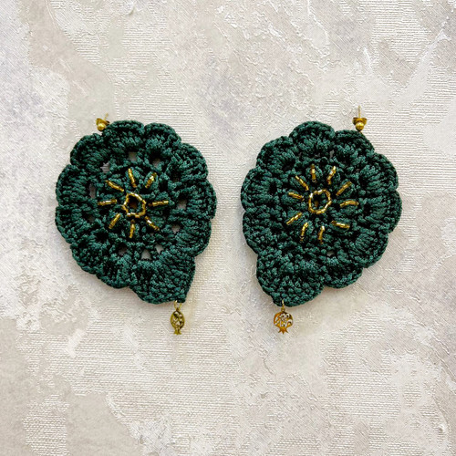 گوشواره قلاببافی